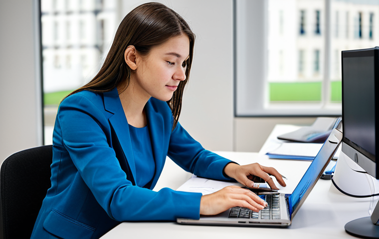 A focused professional architectural electrical engineering student, adult, dressed in modest business casual attire, sitting at a clean, modern desk in a well-lit study area. They are analyzing detailed blueprints and digital schematics on a laptop, with a technical textbook open beside them. The background shows a contemporary office environment with soft, ambient lighting. The scene conveys dedication and strategic planning. safe for work, appropriate content, fully clothed, professional, family-friendly, perfect anatomy, correct proportions, natural pose, well-formed hands, proper finger count, natural body proportions, high quality, professional photography.