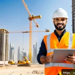 Home 19 건축전기설비기사 자격증의 해외 활용성 - A professional Arab electrical installation engineer wearing appropriate safety gear and smart casua...