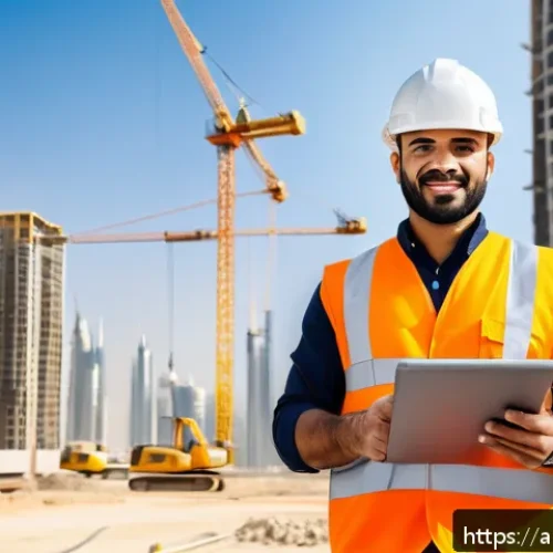 Home 31 건축전기설비기사 자격증의 해외 활용성 - A professional Arab electrical installation engineer wearing appropriate safety gear and smart casua...
